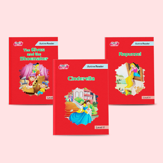 Active Reader Story Book 3 Combos - The Elves and the Shoemaker, Cinderella, Rapunzel  for Kids 9-10 Years - Nageen Prakashan