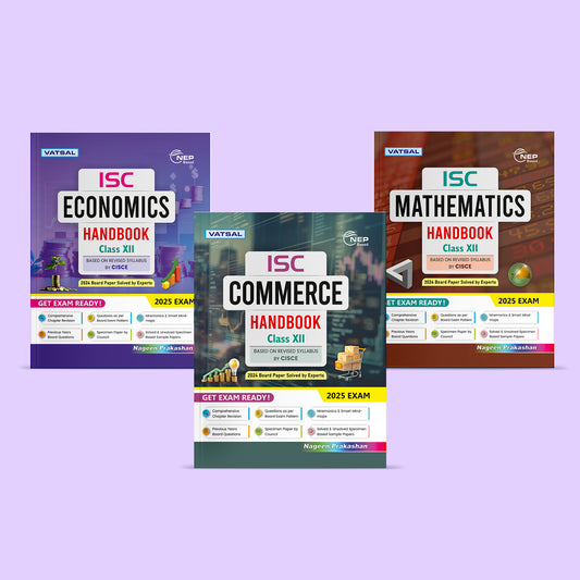 Vatsal ISC Handbooks Mathematics, Economics and Commerce Class 12th For Board Exam 2025  (Set of 3 Combos Handbook MEC) - Nageen Prakashan