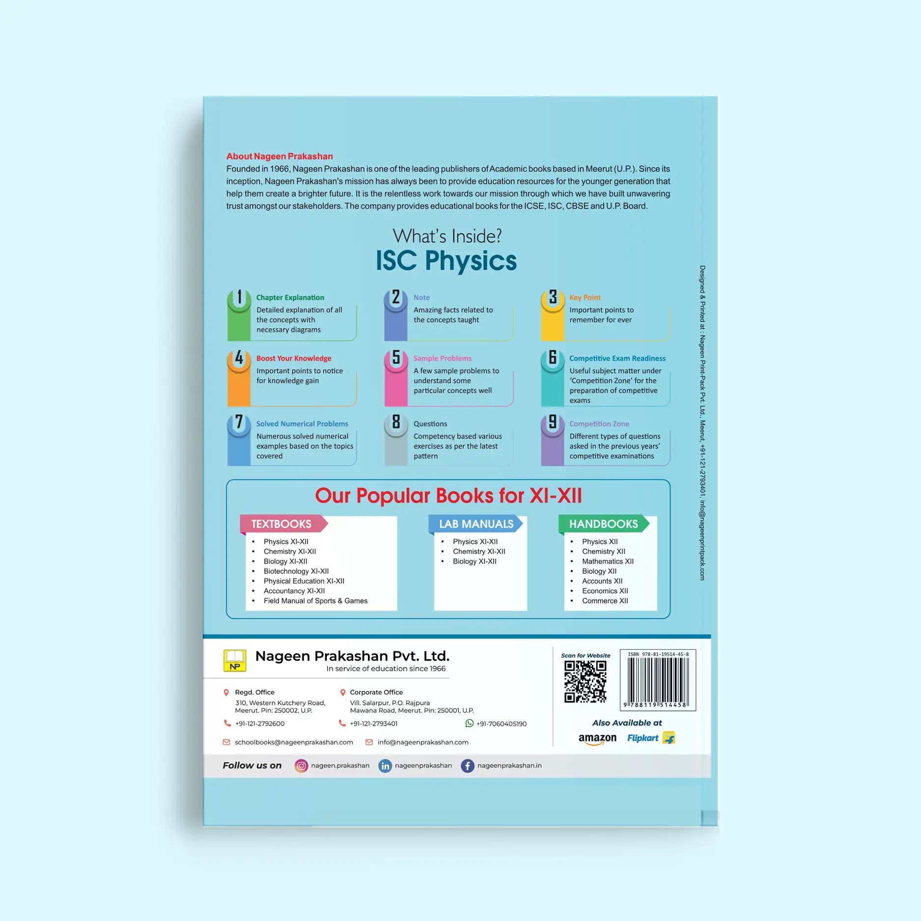 Buy ISC Board Physics Books for Class 11th | Nageen Prakashan