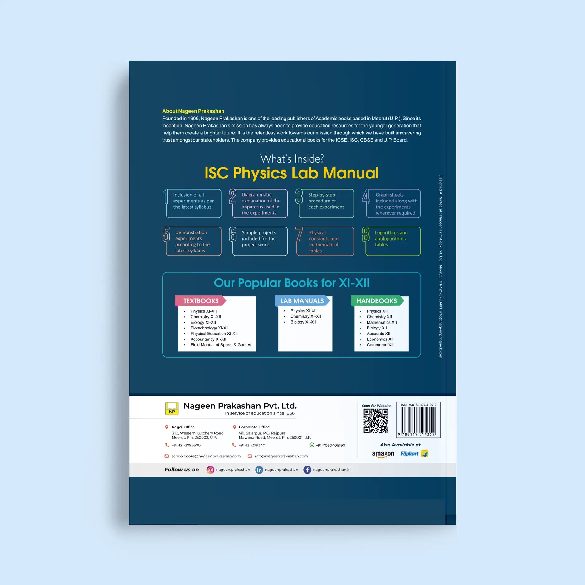 Nootan ISC Board Physics Lab Manual For Class 11th - Academic Year 2026-27 - Nageen Prakashan
7