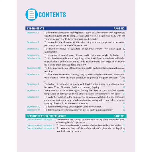 Nootan ISC Board Physics Lab Manual For Class 11th - Academic Year 2026-27- Nageen Prakashan
