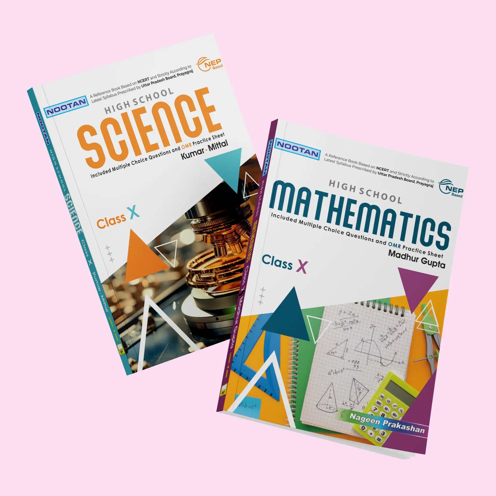 Nootan UP Board Textbooks Combo Set Of Science & Mathematics For Class-10th Academic Year 2026-2027 -  Nageen Prakashan