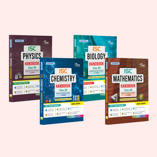 Vatsal ISC Handbooks Physics, Chemistry, Biology  and Mathematics Class 12th For Board Exam 2025  (Set of 4 Combos Handbook PCBM) - Nageen Prakashan