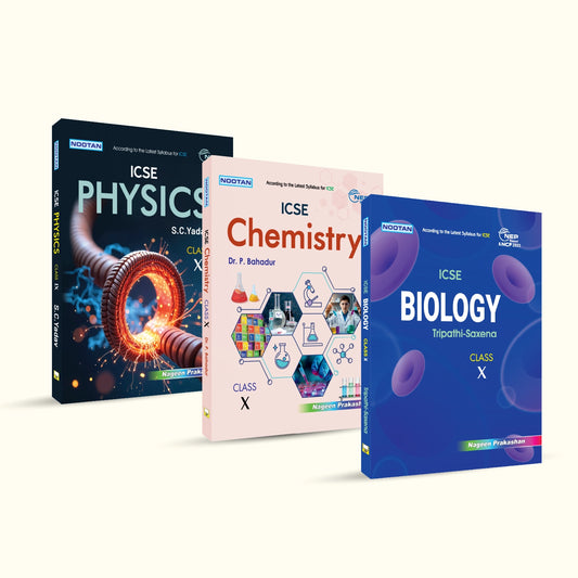Nootan ICSE Text Book 3 Combo Set Of Physics, Chemistry & Biology  For Class-10 Academic Year 2026-27 - Nageen Prakashan