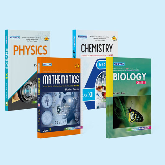 Nootan UP Board Combo Set of 4 Books (Physics, Chemistry, Biology and Mathematics)  Class 12th for Academic Year 2024-2025 - Nageen Prakashan