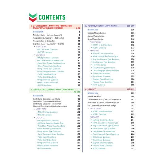 Nootan CBSE Board Biology Textbook For Class 10th Academic Year 2025-26