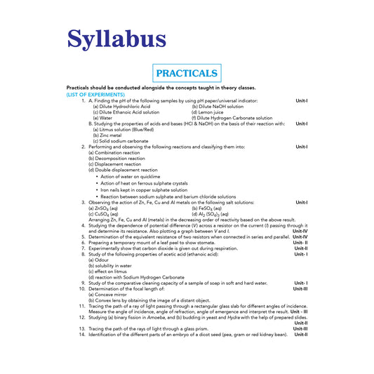 Nootan CBSE Board Science Lab Manual Book for Class 10th Academic Year 2025-26 - Nageen Prakashan
