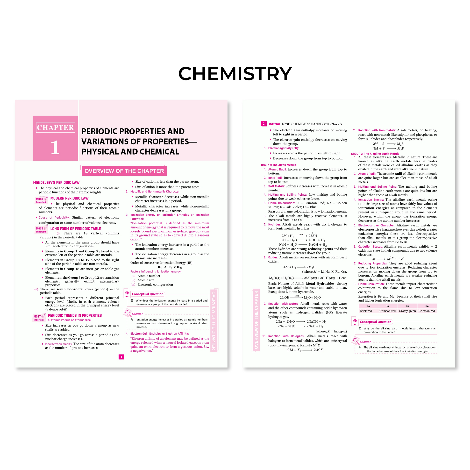 Vatsal ICSE Handbooks Chemistry, Mathematics, Biology & Computer Application Class 10th For Board Exam 2026 (Set of 4 Combos) - Nageen Prakashan