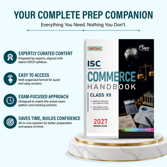 Vatsal ISC Commerce Handbook Class 12th for Board Exam 2026-27 - Nageen Prakashan