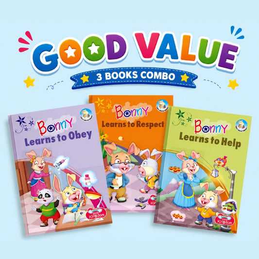 Good Values for Kids – 3 Books Combo Set | Moral Story Books for Children | Learn Respect, Obedience & Helpfulness | Early Learning Books (Ages 3–8)
