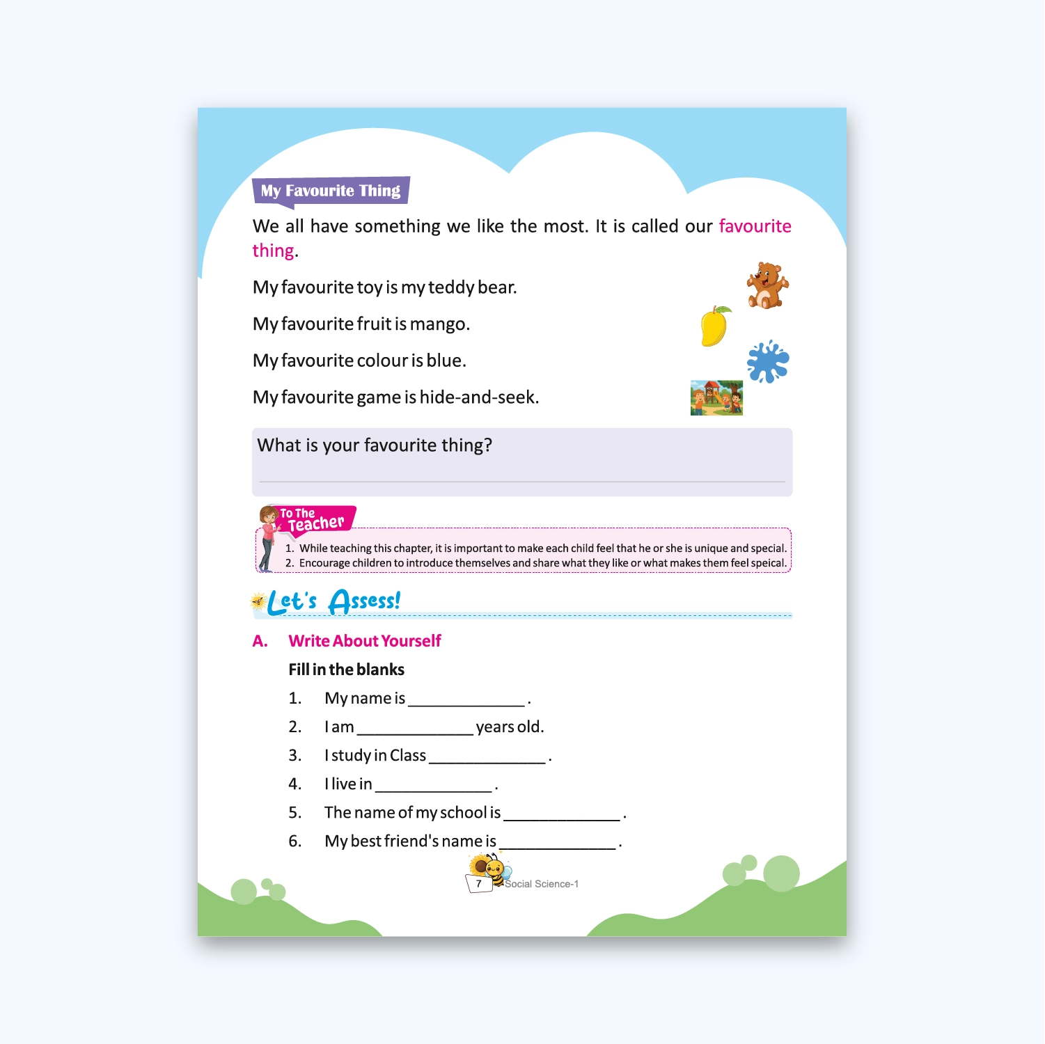 CBSE Board Social Science (Social Studies) Class 1 Textbook – Anju Jain | Academic Year: 2026-27 | Nageen Prakashan