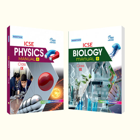 Nootan ICSE Lab Manual Combo Set Of Physics & Biology  For Class-9 Academic Year 2026-27 - Nageen Prakashan