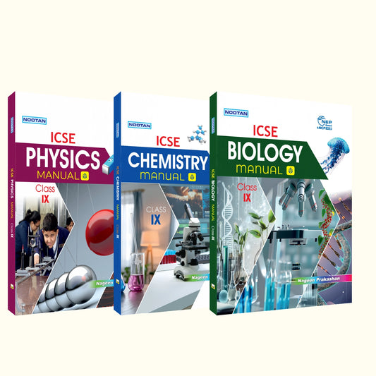 Nootan ICSE Lab Manual Combo Set Of Physics, Chemistry & Biology For Class-9 Academic Year 2026-27 - Nageen Prakashan